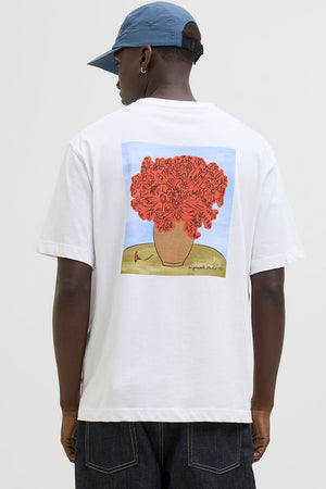 Jack & Jones Marrakesh Back Tee SS Bright White Flowers