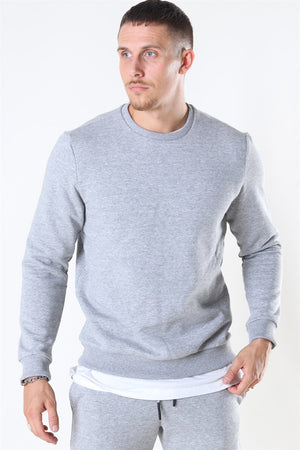 ONLY & SONS CERES CREW NECK Light Grey Melange