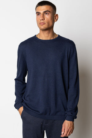 Clean Cut Copenhagen Claude crewneck knit Navy Melange