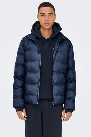 ONLY & SONS Union Seamless Puffer Jacket Night Sky