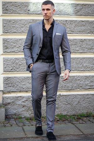 Jack & Jones Premium Franco Slim Fit Anzug Light Grey Melange