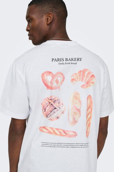 Only & Sons Fred Eiffel Relaxed SS Tee Bright White
