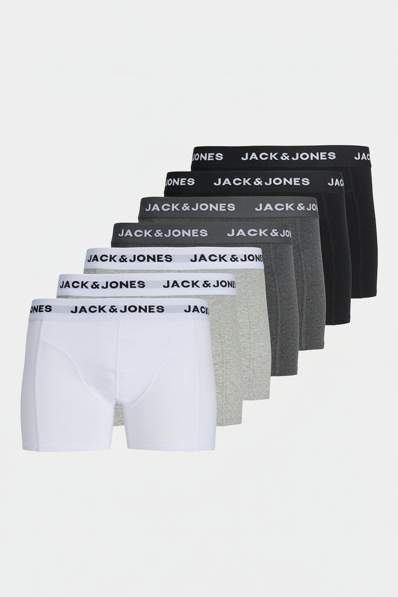 Jack & Jones Solid Trunks 7-Pack White