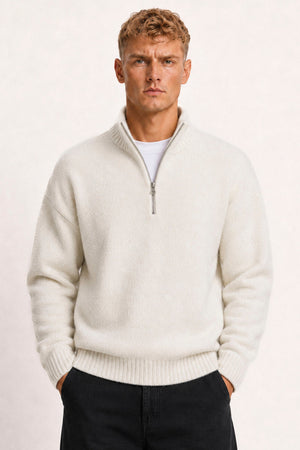 Jack & Jones Soho Ollie Knit Half Zip SN Moonbeam