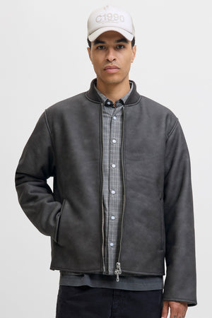 Jack & Jones Fade PU Bomberjacke Chocolate Brown