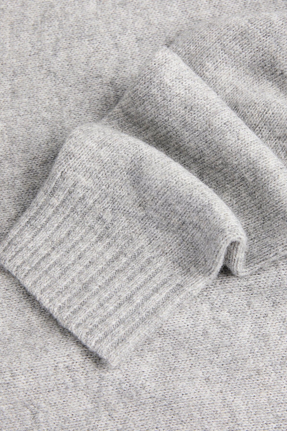 Jack & Jones Soho Ollie Knit High Neck Zip Car Light Grey Melange