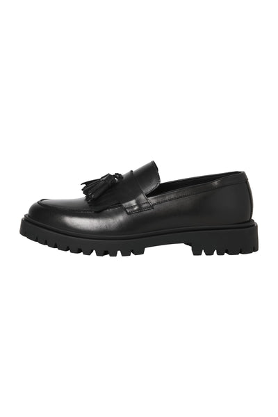 Jack & Jones Milano Leather Loafer Black
