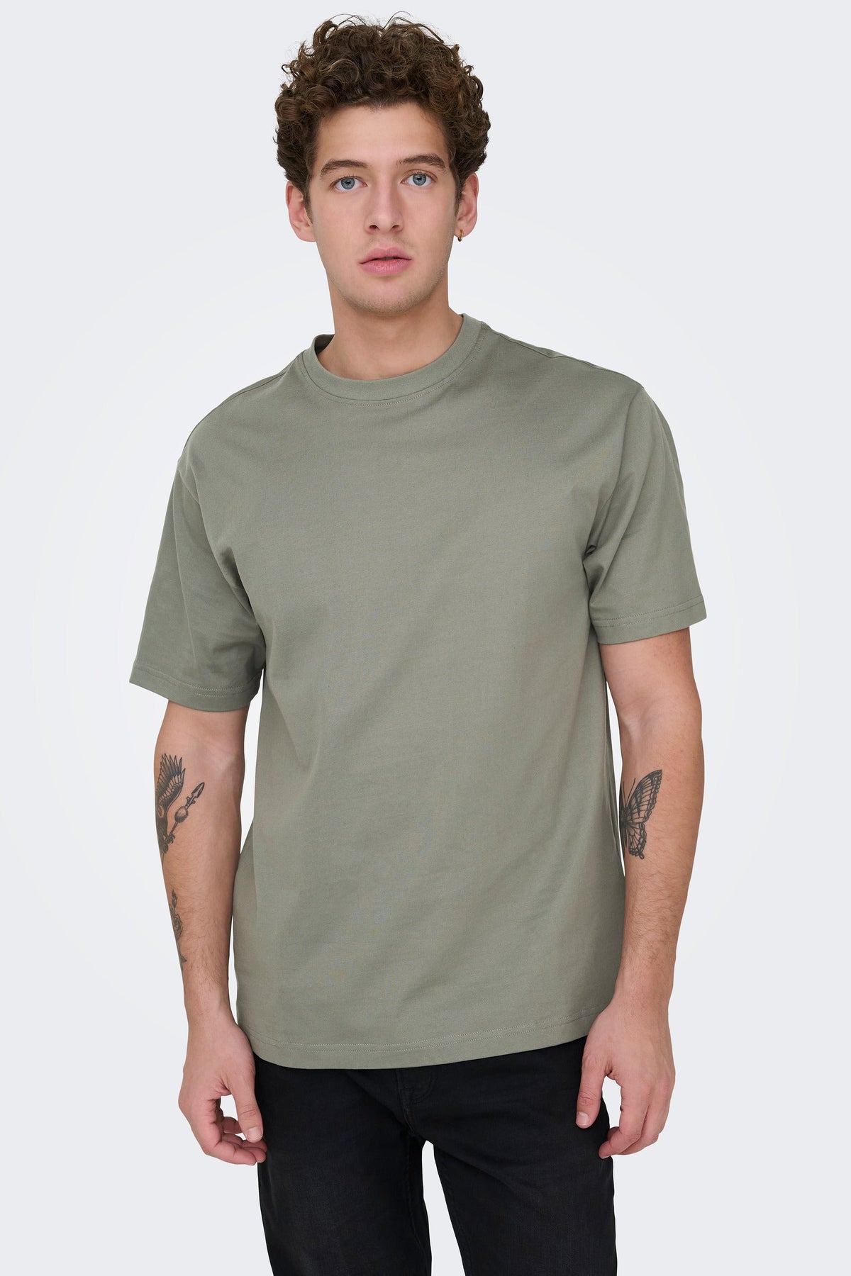 Only & Sons Fred Life Relaxed SS Tee Noos Castor Gray