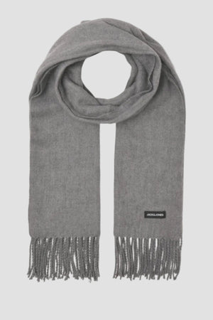 Jack & Jones Solid Woven Scarf Grey Melange