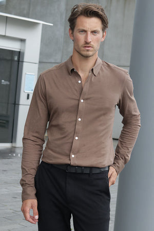 ONLY & SONS Miles LS Stretch Hemd Fossil