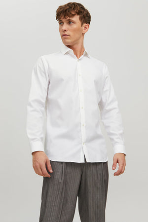 Jack & Jones Parker Wrinkle Resistant Hemd LS White