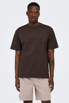 Only & Sons Fred Life Relaxed SS Tee Coffee Bean