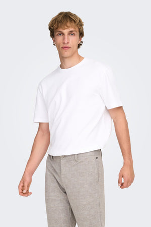 Only & Sons Caspian Airflex SS Reg Tee White