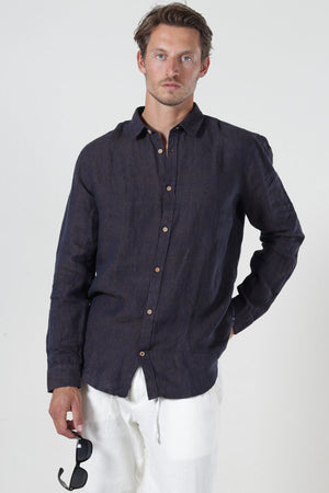 Kronstadt Ayers Ls Hemd Chocolate Plum