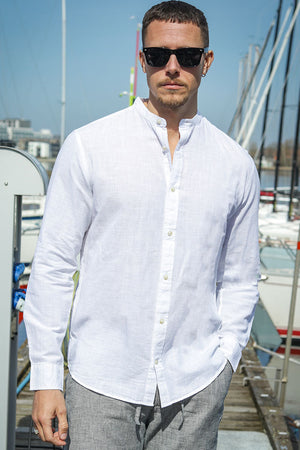 Jack & Jones Summer Band Hemd LS White