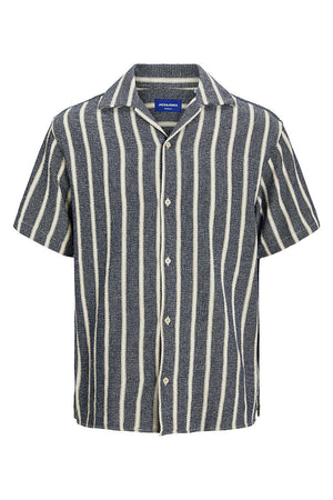 Jack & Jones Coba Stripe Resort Hemd SS Ocean Cavern