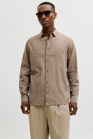 Jack & Jones Summer Hemd Linen Blend LS Falcon