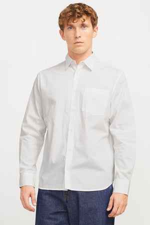 Jack & Jones Cody Relaxed Fit Poplin LS Hemd White