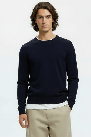 Selected Berg Crew Neck Navy Blazer Pullover