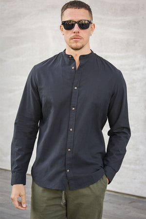 Jack & Jones Summer Band Hemd LS Black