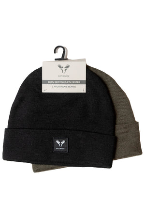 Fat Moose Base 2-pack beanie Black/Army