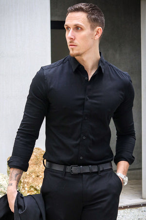 ONLY & SONS Miles LS Stretch Hemd Black