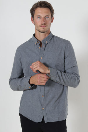 Kronstadt Johan Diego Cotton Hemd Grey Mix
