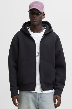 Jack & Jones Cover Scuba Sweat Zip Hood Schwarz