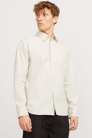 Jack & Jones Cody Relaxed Fit Poplin LS Hemd Moonbeam