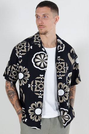 Jack & Jones Urban Edge Resort Hemd SS Jet Black