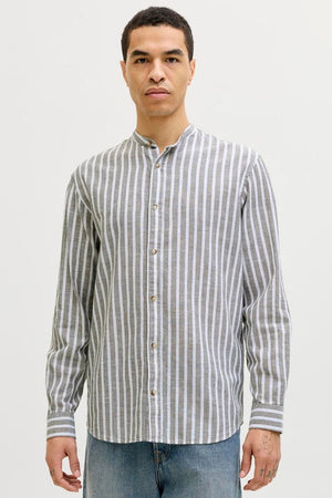 Jack & Jones Summer Hemd Linen Blend Band LS Vetiver