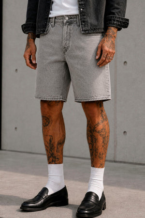 Jack & Jones Jjitony Jjoriginal Grey Denim Shorts