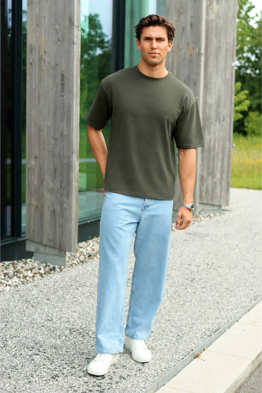 Only & Sons Caspian Airflex Boxy SS Tee Beluga