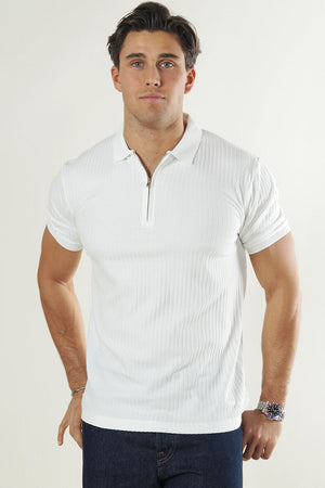 Selected Fave Polo Kurzarm Cloud Dancer