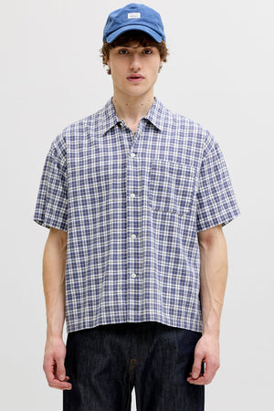 Jack & Jones Riviera Linen Blend Shirt SS Bluing