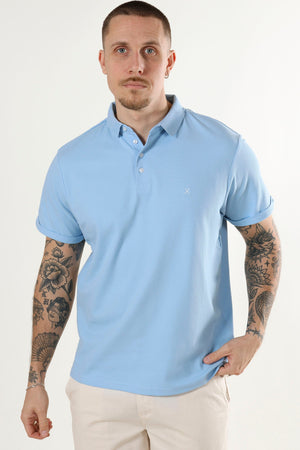 Clean Cut Copenhagen Silkeborg Stretch Polo Light Blue