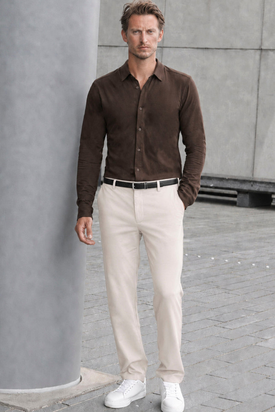 Only & Sons Miles LS Stretch Shirt Coffee Bean