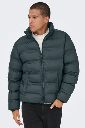 ONLY & SONS Union Seamless Puffer Jacket Black