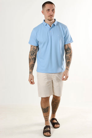 Clean Cut Copenhagen Silkeborg Stretch Polo Light Blue