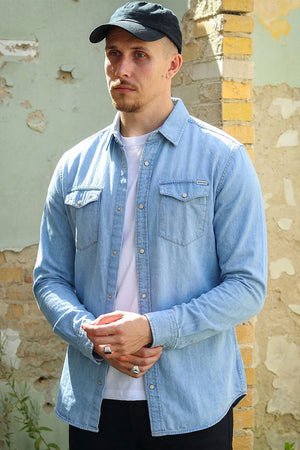 Jack & Jones Sheridan Hemd LS Light Blue Denim