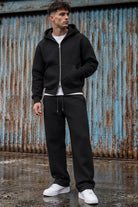 Jack & Jones Legacy Sweat Scuba Zip Hoodie Black
