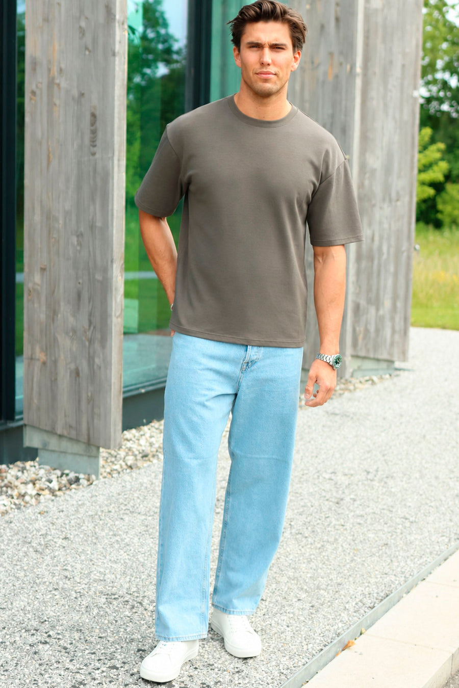 Only & Sons Caspian Airflex Boxy SS Tee Beluga