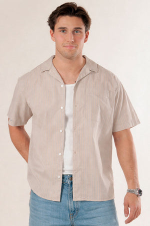 Jack & Jones Cody Poplin Resort Hemd SS Oxford Tan