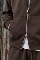 Jack & Jones Legacy Sweat Scuba Zip Hoodie Chocolate Torte