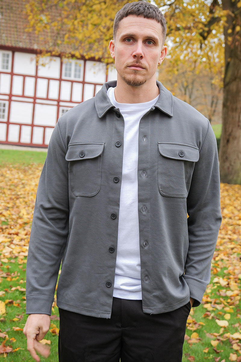 Only & Sons Newkodyl Grau Pinstripe Hemd