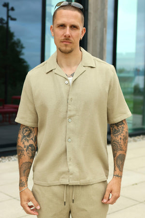 ONLY & SONS Bertil Waffle SS Resort Hemd Twill