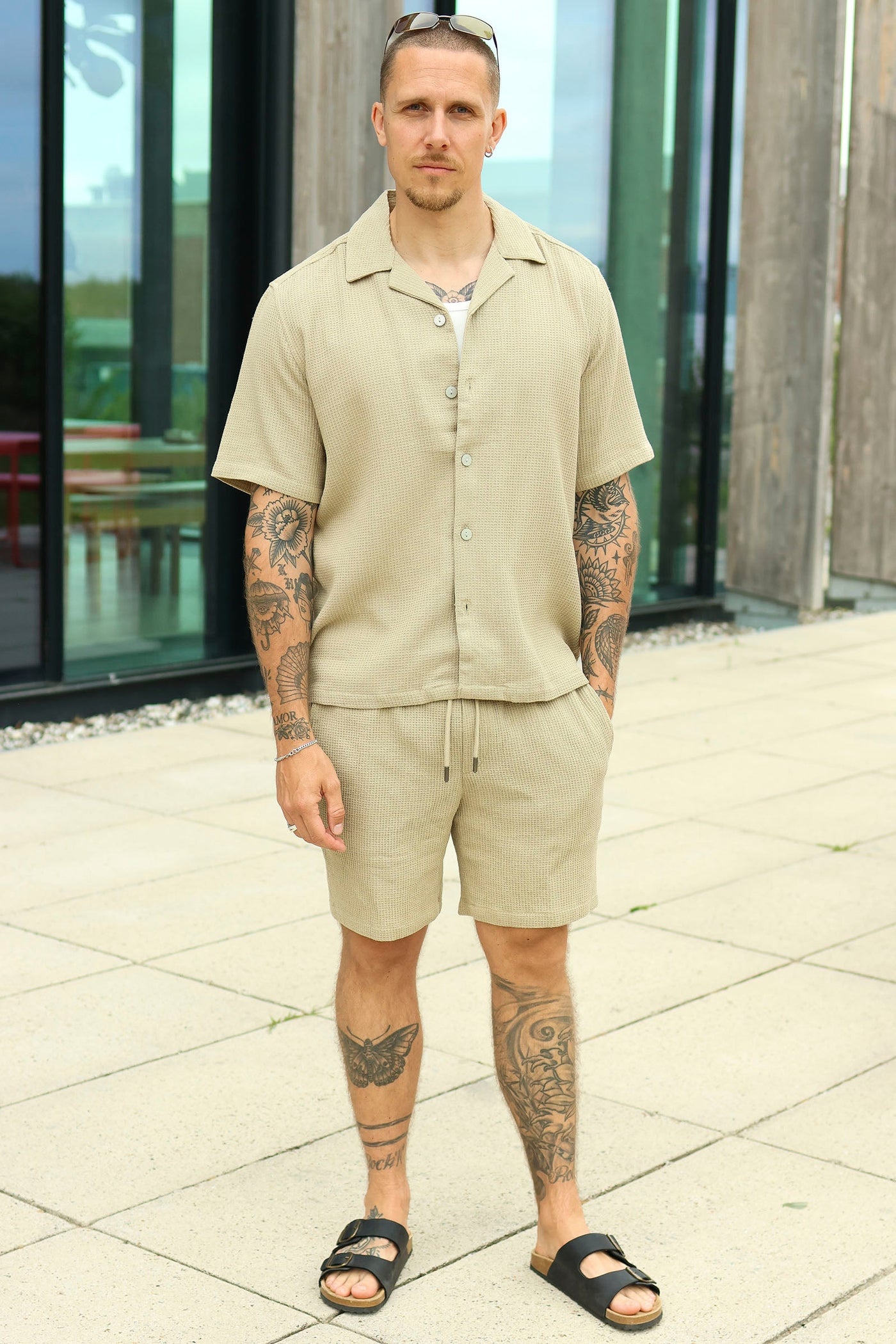 ONLY & SONS Bertil Waffle SS Resort Hemd Twill