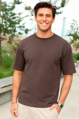 Only & Sons Caspian Airflex Boxy SS Tee Mulch