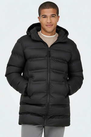 ONLY & SONS Union Seamless Puffer Coat Black