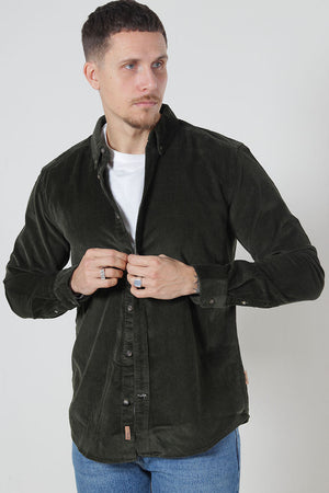 ONLY & SONS Michael Regular Fit Stretch Cord Hemd LS Rosin